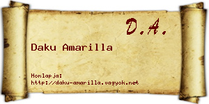 Daku Amarilla névjegykártya
